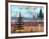 Abstract Misty Landscape With Trees-Jean Plout-Framed Premium Giclee Print