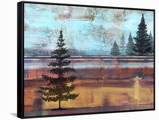 Abstract Misty Landscape With Trees-Jean Plout-Framed Stretched Canvas