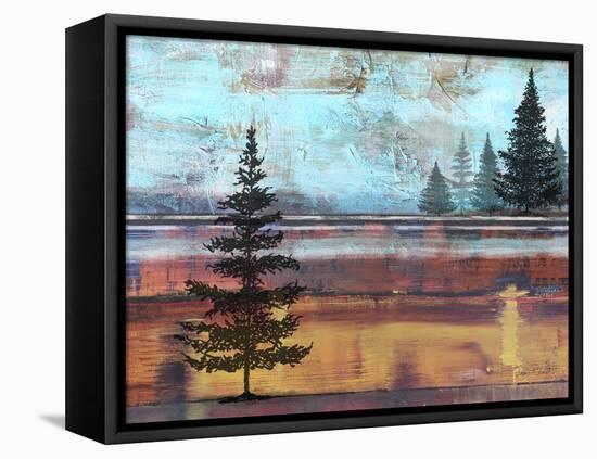 Abstract Misty Landscape With Trees-Jean Plout-Framed Stretched Canvas