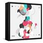 Abstract Modern Geometric Background-theromb-Framed Stretched Canvas