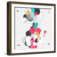 Abstract Modern Geometric Background-theromb-Framed Art Print