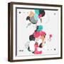 Abstract Modern Geometric Background-theromb-Framed Art Print