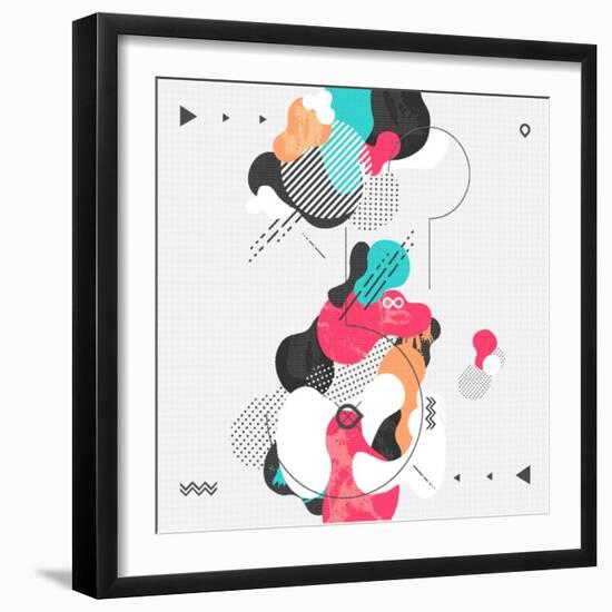 Abstract Modern Geometric Background-theromb-Framed Art Print