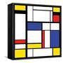 Abstract Modern Painting in Mondrian Style, Seamless Pattern-Evgenii Bobrov-Framed Stretched Canvas