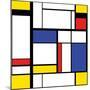 Abstract Modern Painting in Mondrian Style, Seamless Pattern-Evgenii Bobrov-Mounted Art Print