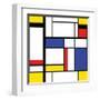Abstract Modern Painting in Mondrian Style, Seamless Pattern-Evgenii Bobrov-Framed Art Print