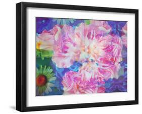 Abstract Multicolor Floral Montage Photographic Layer Work-Alaya Gadeh-Framed Photographic Print