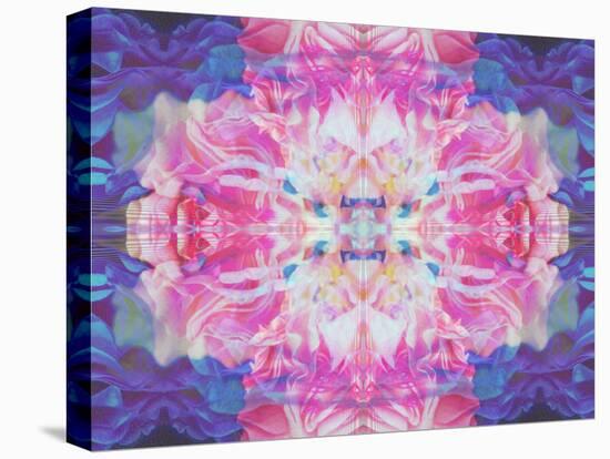 Abstract Multicolor Floral Montage Photographic Layer Work-Alaya Gadeh-Stretched Canvas