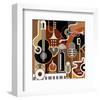 Abstract Musical Instruments-null-Framed Art Print