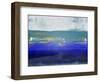 Abstract Navy Blue and Turquoise-Alma Levine-Framed Art Print