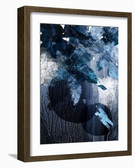 Abstract Navy White 1-Urban Epiphany-Framed Art Print