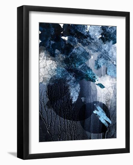 Abstract Navy White 1-Urban Epiphany-Framed Art Print