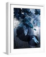 Abstract Navy White 1-Urban Epiphany-Framed Art Print