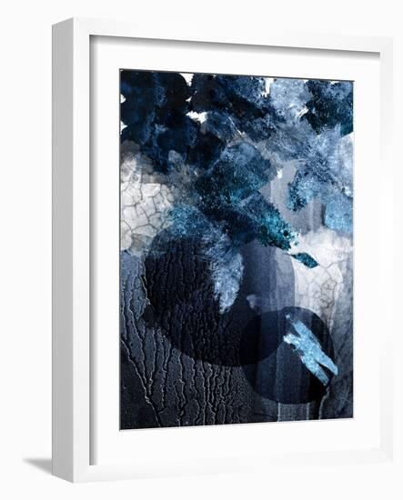 Abstract Navy White 1-Urban Epiphany-Framed Art Print