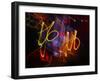 Abstract Neon-null-Framed Giclee Print