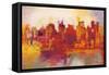 Abstract New York City-Brian Carter-Framed Stretched Canvas