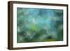 Abstract of a waterfall in greens-Sheila Haddad-Framed Photographic Print