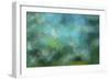 Abstract of a waterfall in greens-Sheila Haddad-Framed Photographic Print