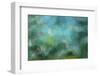 Abstract of a waterfall in greens-Sheila Haddad-Framed Photographic Print