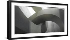 Abstract of Architecture Space with Rhythm of Circle Concrete Block and Light and Shadow of the Sun-nuchao-Framed Photographic Print