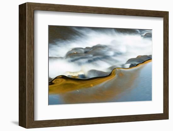 Abstract of cascade in mountain stream, Cumbria, England-Wayne Hutchinson-Framed Photographic Print