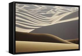 Abstract of desert shapes, Badain Jaran Desert, Inner Mongolia, China-Ellen Anon-Framed Stretched Canvas