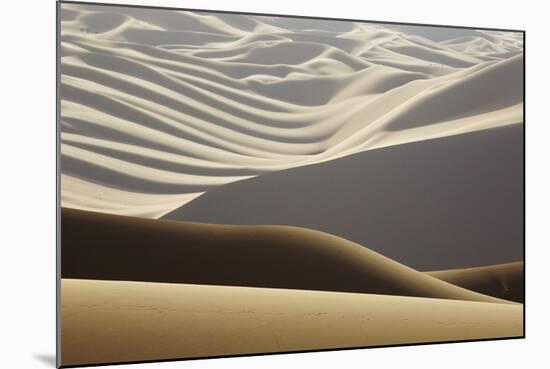 Abstract of desert shapes, Badain Jaran Desert, Inner Mongolia, China-Ellen Anon-Mounted Photographic Print