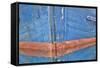 Abstract of Fishing Boat Bow Reflecting in Water, Hoonah, Alaska, USA-Jaynes Gallery-Framed Stretched Canvas