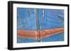 Abstract of Fishing Boat Bow Reflecting in Water, Hoonah, Alaska, USA-Jaynes Gallery-Framed Photographic Print