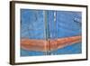 Abstract of Fishing Boat Bow Reflecting in Water, Hoonah, Alaska, USA-Jaynes Gallery-Framed Photographic Print