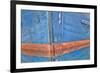 Abstract of Fishing Boat Bow Reflecting in Water, Hoonah, Alaska, USA-Jaynes Gallery-Framed Photographic Print