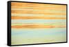 Abstract of water ripples in orange and blue.-Stuart Westmorland-Framed Stretched Canvas