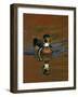 Abstract of Wood Duck Drake Swimming in Autumn Color Reflections, Chagrin Reservation, Cleveland-Arthur Morris-Framed Photographic Print