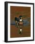 Abstract of Wood Duck Drake Swimming in Autumn Color Reflections, Chagrin Reservation, Cleveland-Arthur Morris-Framed Photographic Print