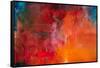 Abstract Oil Painting Background. Oil on Canvas Texture. Hand Drawn Oil Painting.Color Texture. Fra-Anton Evmeshkin-Framed Stretched Canvas