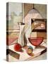 Abstract Oil Painting of Still Life with Pitcher and Fruits-Gino Santa Maria-Stretched Canvas