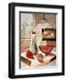 Abstract Oil Painting of Still Life with Pitcher and Fruits-Gino Santa Maria-Framed Photographic Print