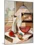 Abstract Oil Painting of Still Life with Pitcher and Fruits-Gino Santa Maria-Mounted Photographic Print