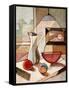 Abstract Oil Painting of Still Life with Pitcher and Fruits-Gino Santa Maria-Framed Stretched Canvas