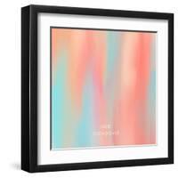 Abstract Oil Painting Texture. Hand Drawn Paint Brushes Background. Pastel Color Palette.-Lidia Kubrak-Framed Art Print