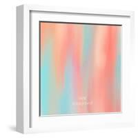 Abstract Oil Painting Texture. Hand Drawn Paint Brushes Background. Pastel Color Palette.-Lidia Kubrak-Framed Art Print