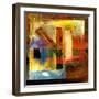 Abstract Oil Painting-Rinderart-Framed Art Print