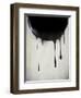 Abstract Oil Slick Flows With Drops-fet-Framed Art Print