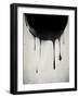 Abstract Oil Slick Flows With Drops-fet-Framed Art Print