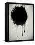 Abstract Oil Slick Flows With Drops-fet-Framed Stretched Canvas