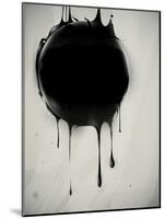 Abstract Oil Slick Flows With Drops-fet-Mounted Art Print