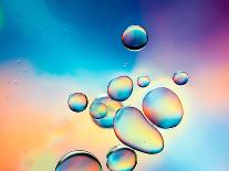 Abstract Colorful Background, Oil Drops on Water-Abstract Oil Work-Photographic Print