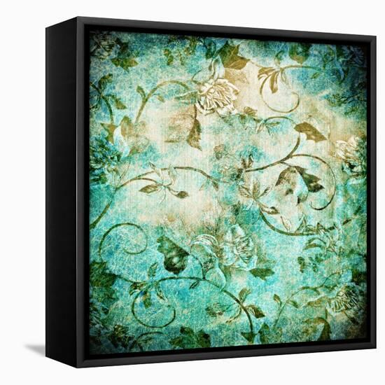 Abstract Old Background With Grunge Texture-iulias-Framed Stretched Canvas