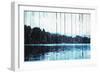 Abstract On The Lake-Milli Villa-Framed Art Print