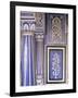 Abstract or Stylized Floral Motif, Chalk Blue and White Painted Mahal, the City Palace-John Henry Claude Wilson-Framed Photographic Print